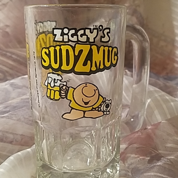 Vintage 12oz Ziggy's Sudzmug glass beer mug - Picture 2 of 6